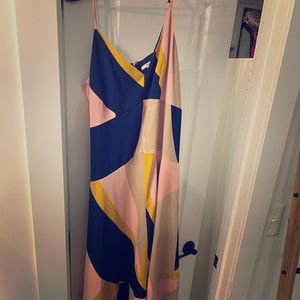 block color maxi dress